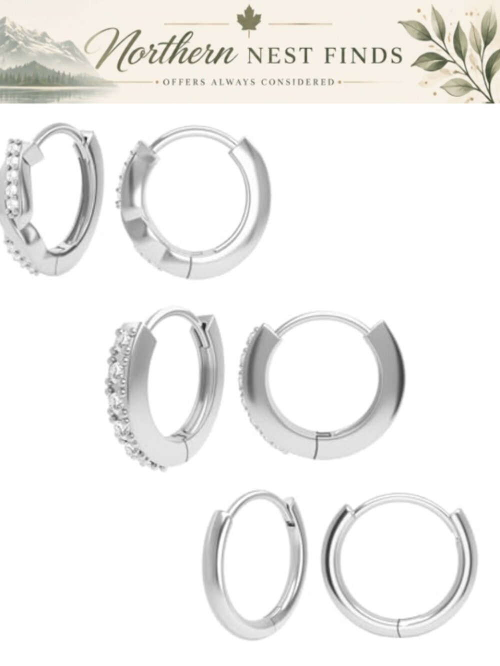 Small Gold Huggie Hoop Earrings Hypoallergenic 925 Sterling Silver Mini Dainty